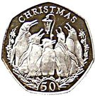 50 Pence - Elizabeth II  (Penguin Carol-singers)