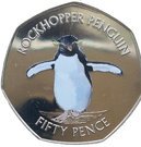 50 Pence - Elizabeth II (Southern Rockhopper-coloured)