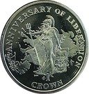 1 Crown - Elizabeth II (25th Anniversary of Liberation)