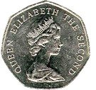 50 Pence - Elizabeth II (2nd portrait; large type)