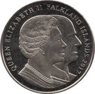 1 Crown - Elizabeth II (Queen Elizabeth II and Prince Philip during 90th birthday of Elizabeth II)