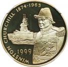 50 Pence - Elizabeth II (USS Winston Churchill; Silver proof issue)