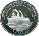 10 Dollars - Elizabeth II (Launch of the Queen Elizabeth 1938)