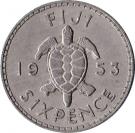 6 Pence - Elizabeth II (1st portrait)