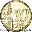 10 Euro Cent (2nd type, 2nd map)
