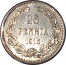 25 Penniä - Aleksandr II / III / Nikolai II (with crown)