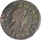 Double Tournois - Louis XIII (La Rochelle mint; 4th type)