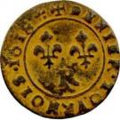 Denier Tournois - Louis XIII (Villeneuve; 1st type)