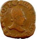 Denier Tournois - Henri III (Dauphiné; Z on reverse)