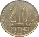 Essai 20 centimes 1961 " Concours de Rousseau "