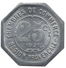 25 Centimes (Provisional Regions)