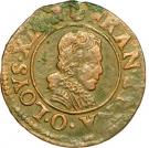 Double Tournois - Louis XIII (Riom mint; 4th type)