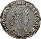 1/12 Écu, 1er poinçon de Warin, buste drapé - Louis XIII
