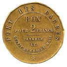 2 Francs (Entreprise Morel - Fort des barres)