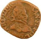 Double Tournois - Henri III (La Rochelle mint; 3rd type)