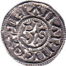 Denier - Charles III the Simple - Christian Legend