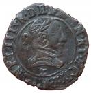 Double Tournois - Henri III (Dauphiné mint; Type A; Z on obverse)