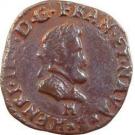 Double Tournois - Henri IV (La Rochelle mint; Latin text)