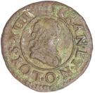 Denier Tournois - Louis XIII (Riom mint; 2nd type)