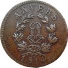 5 Centimes - Louis XVIII (Antwerp; Siege Coinage)