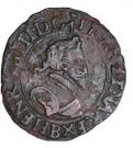 Denier Tournois - Henri IV (Dieppe; Latin text)