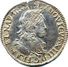 ½ Franc - Louis XIII, buste drapé et cuirassé