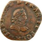 Double Tournois - Henri III (La Rochelle mint; 4th type; small portrait)