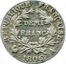½ Franc - Napoleon I