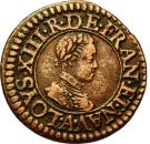 Denier Tournois - Louis XIII (Paris; 1st type)