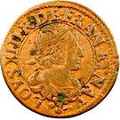 Double Tournois - Louis XIII (Rouen mint; 2nd type)