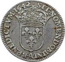 1/12 Écu, 1er poinçon de Warin, buste drapé - Louis XIII