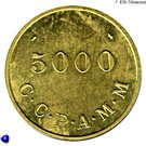 5000 Francs (Emergency Coinage)