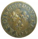 Double Tournois - Henri IV (Paris mint; 2nd type; French text)