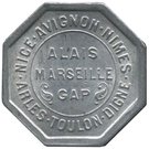 25 Centimes (Provisional Regions)