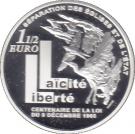 1½ Euro (Law of December 9, 1905)