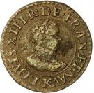 Double Tournois - Louis XIII (Bordeaux mint; 1st type)