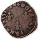 Double Tournois - Henri III (Bayonne mint; left portrait)