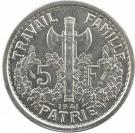 5 francs Pétain (essai) du type 1