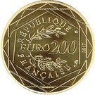 200 Euro ("France" by Jean-Paul Gaultier; Gold)