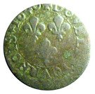 Double Tournois - Louis XIII (La Rochelle mint; 14th type)