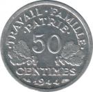 50 Centimes (Vichy French State; light type)