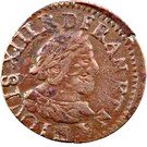 Double Tournois - Louis XIII (La Rochelle mint; 13th type)