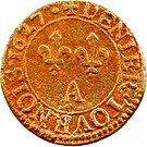 Denier Tournois - Louis XIII (Paris mint; 4th type)