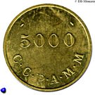 5000 Francs (Emergency Coinage)