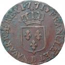 ½ Sol - Louis XV (3rd portrait)
