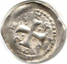 Denier - Johann von Apremont (Bishopric of Metz, 2nd type with stick & small cross)