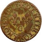 Denier Tournois - Louis XIII (Poiters mint; 2nd type)