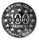 100 Francs / 15 Euro (Wenceslas Pregnant, Luxembourg)