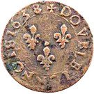 Double Tournois - Louis XIII (La Rochelle mint; 6th type)