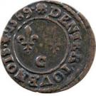 Denier Tournois - Henri III (Saint-Lô; 2nd type)